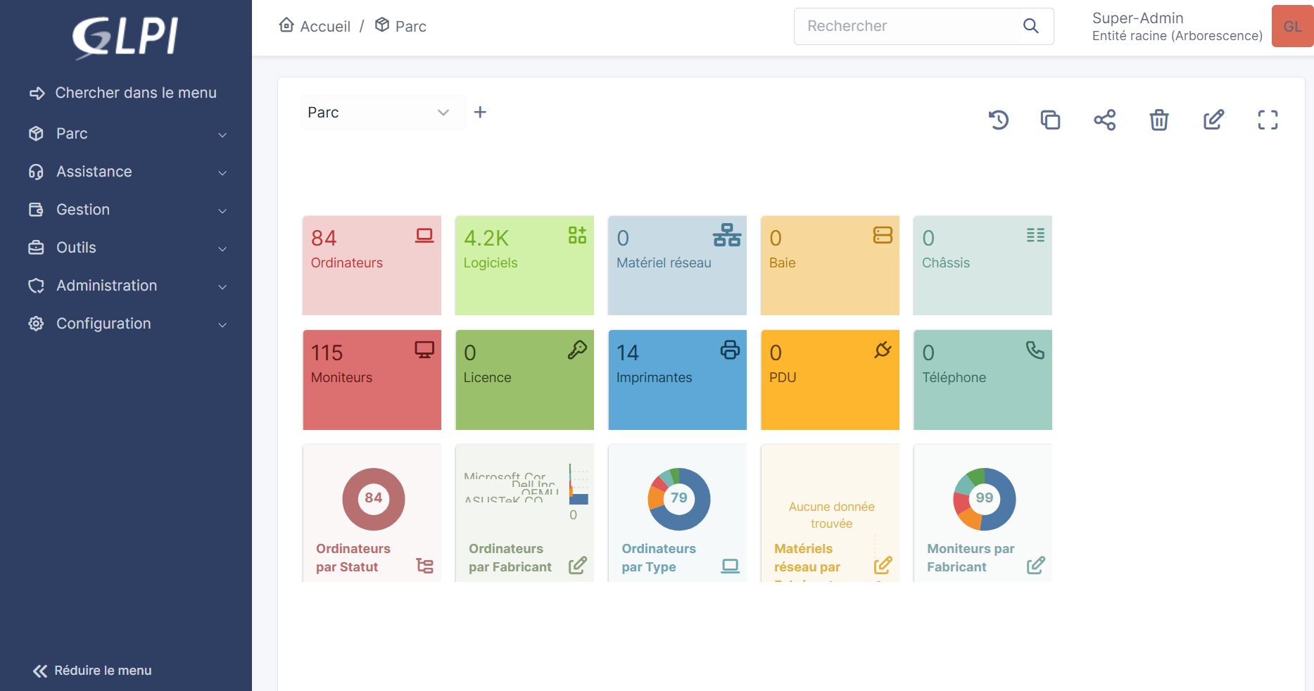 Interface GLPI