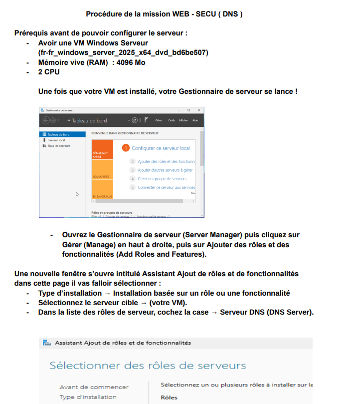Configuration DNS / AD DS